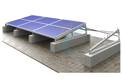 Flat Roof Solar Mounting Two Row Landscape